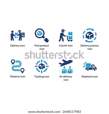 Delivery, Find product, Courier, Delivery process, Distance, Tracking, Air delivery, Shipment icon