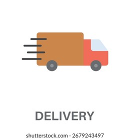 Vector de diseño de estilo simple de concepto plano de entrega