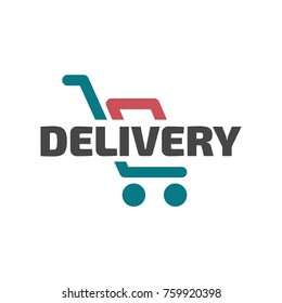 Delivery flat design icon