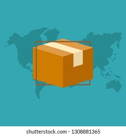 Delivery flat design vector illustration