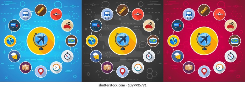 Delivery flat icon concept. Vector illustration. Element template for design.