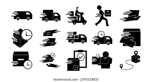 Delivery Flat Icon Design Element