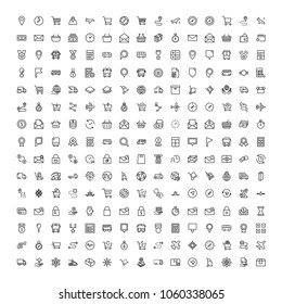 Delivery flat icon set . Single high quality outline symbol of info for web design or mobile app. Thin line signs for design logo, visit card, etc. Outline logo of delivery
