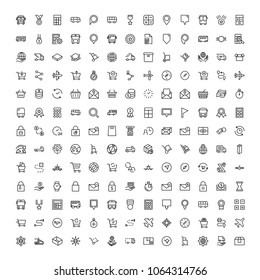 Delivery flat icon set . Single high quality outline symbol of info for web design or mobile app. Thin line signs for design logo, visit card, etc. Outline logo of delivery