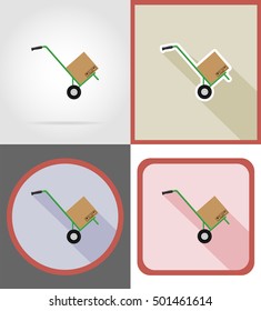delivery flat icons vector illustration isolated on background