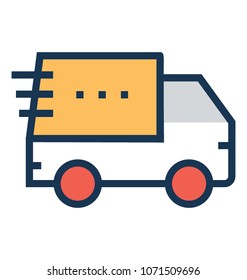 
Delivery Flat and Line Icon 
