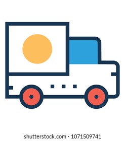 
Delivery Flat and Line Icon 
