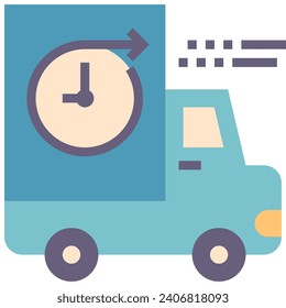 delivery flat style icon for ui, ux, web, app, brochure, flyer and presentation design, etc.