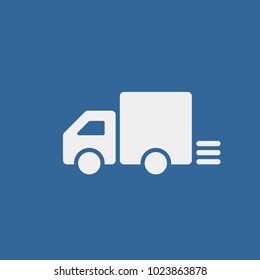 Delivery flat vector icon. Transport flat vector icon. Truck flat vector icon