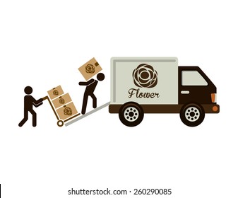 delivery flowers design, vector illustration eps10 graphic 