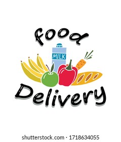 delivery of food home with the words