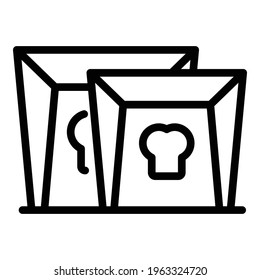 Delivery food icon. Outline Delivery food vector icon for web design isolated on white background