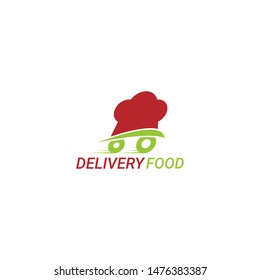 delivery food logo concept vector