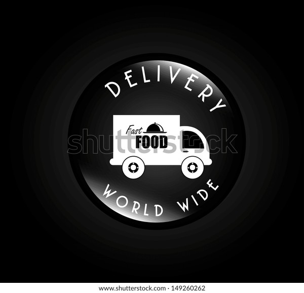 delivery\
food over black background vector illustration\
