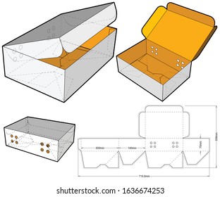 Delivery Food Packaging and Die-cut Pattern. The .eps file is full scale and fully functional. Prepared for real cardboard production.
