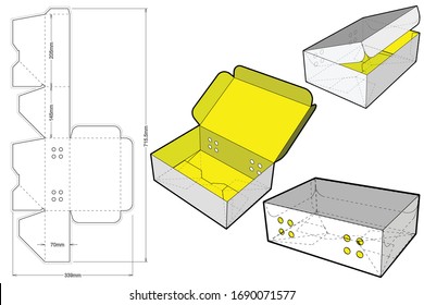 Delivery Food Packaging and Die-cut Pattern. The .eps file is full scale and fully functional. Prepared for real cardboard production.