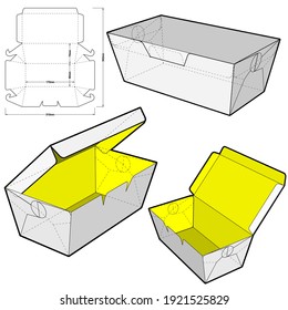 Delivery Food Packaging and Die-cut Pattern. The .eps file is full scale and fully functional. Prepared for real cardboard production.