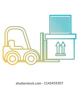 delivery forklift with carton boxes