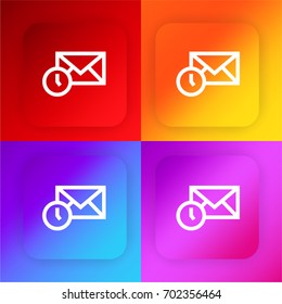 Delivery four color gradient app icon set