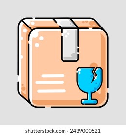delivery of fragile goods logistic illustration