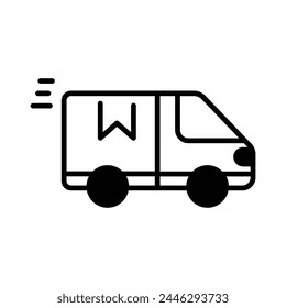 Delivery free icon editable stock vector illustration