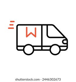 Delivery free icon editable stock vector illustration