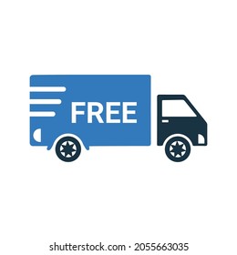 Entrega, gratis, icono logístico. Ilustración vectorial simple editable.