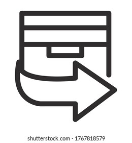 delivery free return parcels cargo service logistic vector illustration line style icon