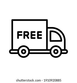 Entrega, gratuita, imagen vectorial de icono de envío. También se puede usar para entregas y logística. Idóneo para aplicaciones web, aplicaciones móviles y medios impresos.