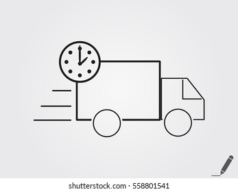 delivery, freight car, icon, vector illustration eps10