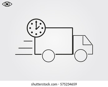 delivery, freight car, icon, vector illustration eps10