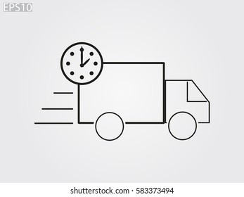 delivery, freight car, icon, vector illustration eps10