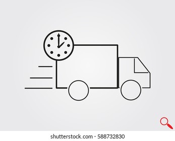 delivery, freight car, icon, vector illustration eps10