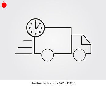 delivery, freight car, icon, vector illustration eps10