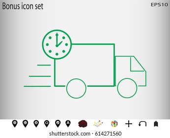 delivery, freight car, icon, vector illustration eps10