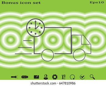 delivery, freight car, icon, vector illustration eps10
