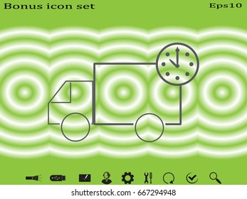 delivery, freight car, icon, vector illustration eps10