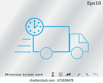 delivery, freight car, icon, vector illustration eps10