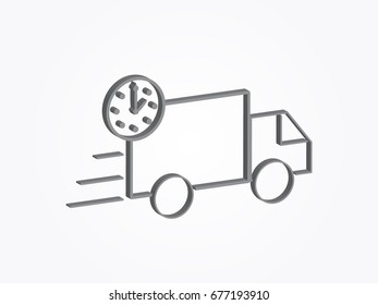 delivery, freight car, icon, vector illustration eps10