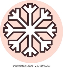 Delivery frozen, illustration or icon, vector on white background.