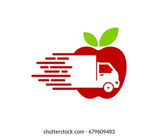 Delivery Fruit Icon Logo Design Element