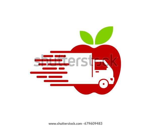 Delivery Fruit Icon Logo Design Element Stock Vector (Royalty Free