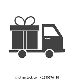 Delivery gift Glyph Black Icon