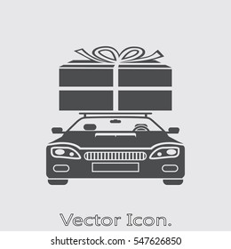 Delivery gift icon isolated sign symbol and flat style for app, web and digital design. Vector illustration.