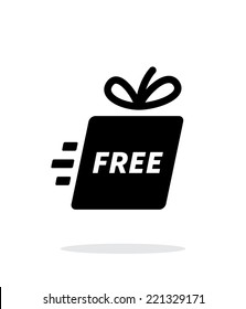 Delivery gift icon on white background. Vector illustration.