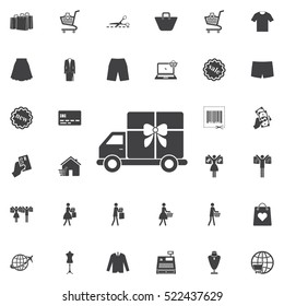Delivery gift icon. Universal Shop set of icons for web and mobile