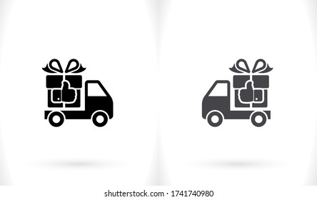 Delivery gift . icon. Vector  Eps 10. Lorem Ipsum Flat Design 