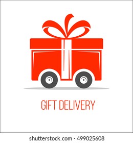 Delivery gift icons. Logo for design. Vector illustration