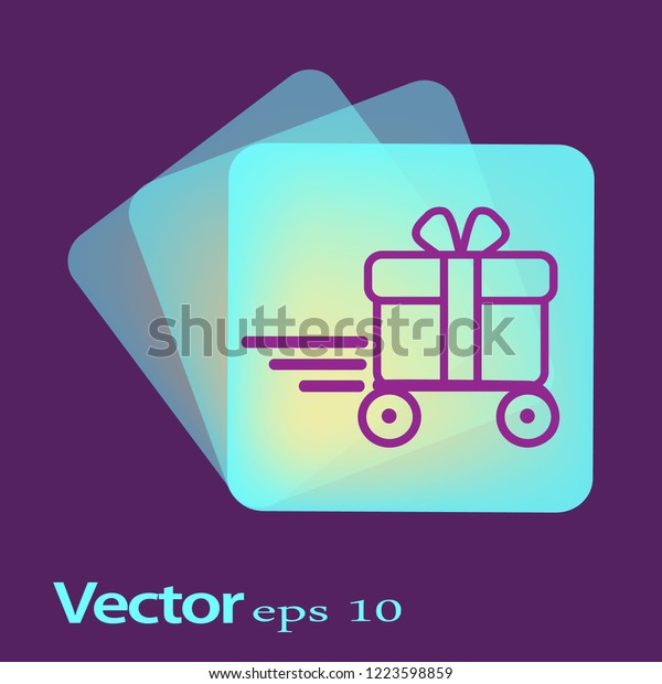 Delivery
gift icons. Logo for design. Vector
illustration