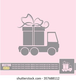 Delivery gift Vector illustration